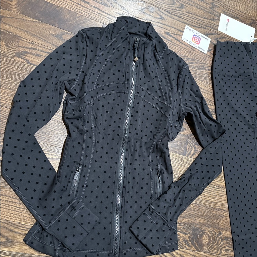 lululemon athletica Black Polka Dot Jacket & Leggings Set - Picture 6 of 12